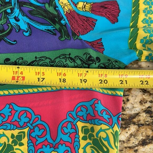 Hale Bob Silk Colorful Relaxed Fit 3/4 Sleeve Tunic Top Size L - Picture 8 of 9